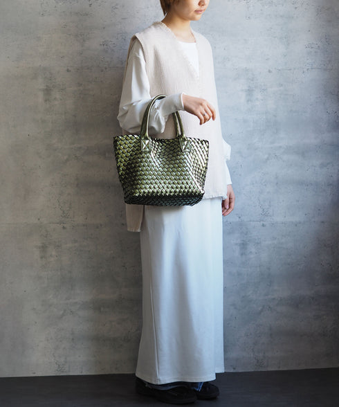 【雑誌掲載】メタリックメッシュトートバッグポーチセット 17-1015